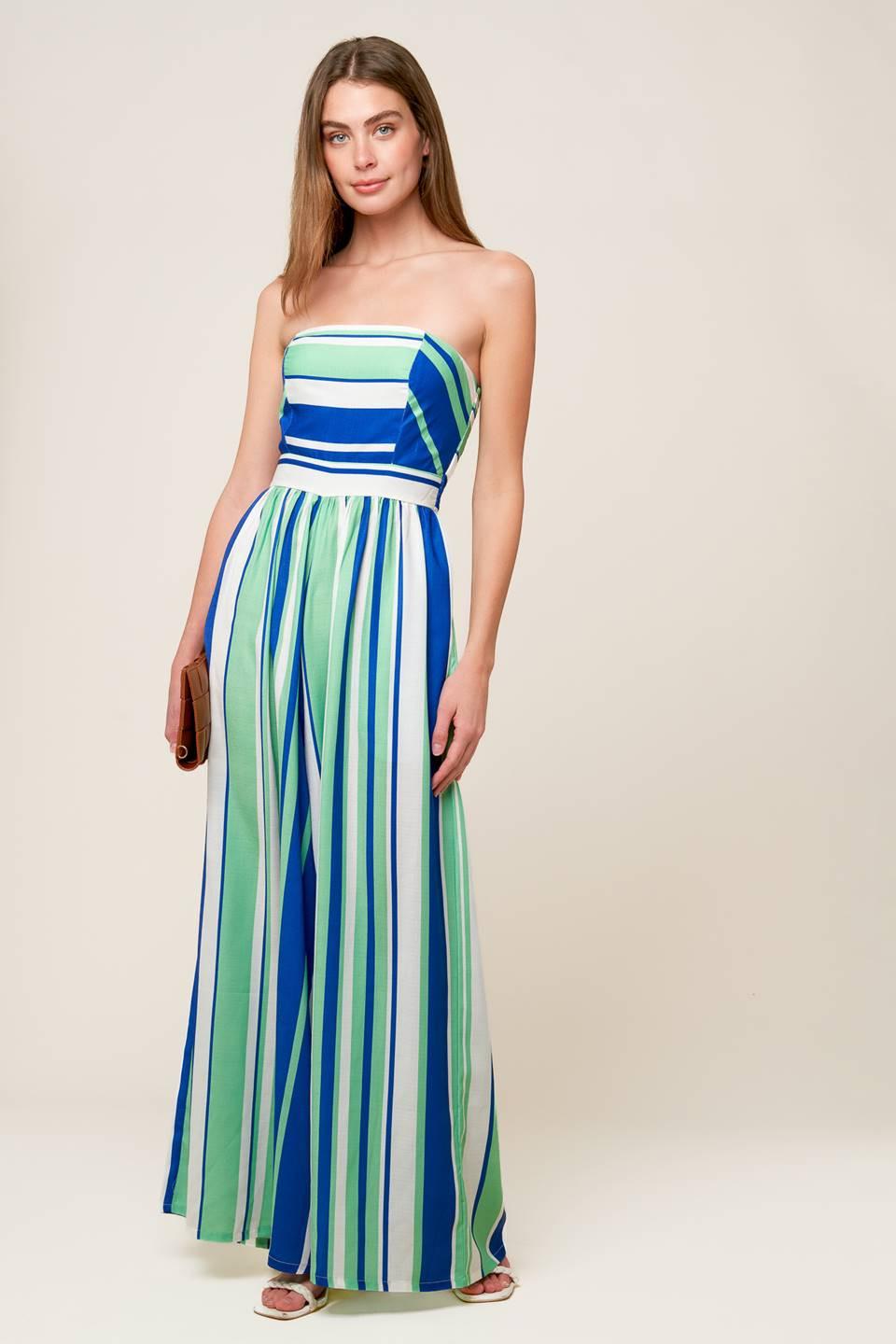Flying Tomato NAVY/GREEN JUMPSUIT