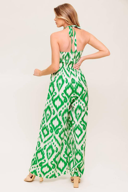 Flying Tomato IVORY GREEN JUMPSUIT