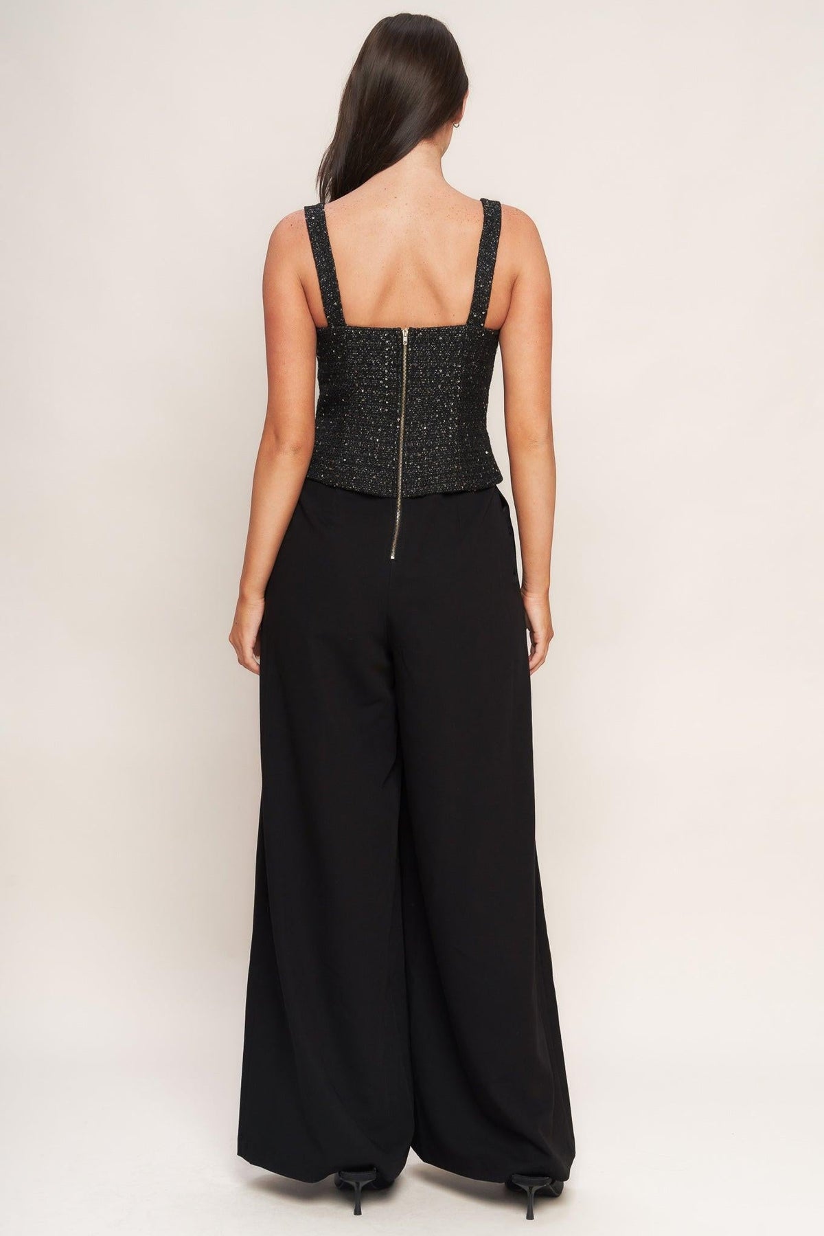 Flying Tomato BLACK JUMPSUIT