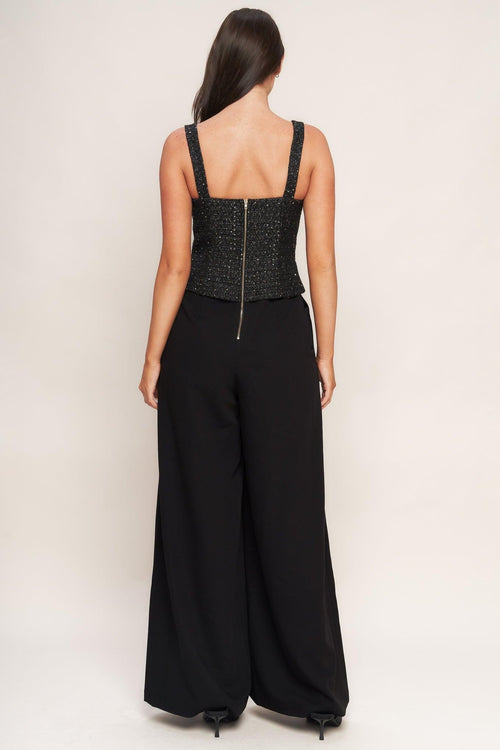 Flying Tomato BLACK JUMPSUIT