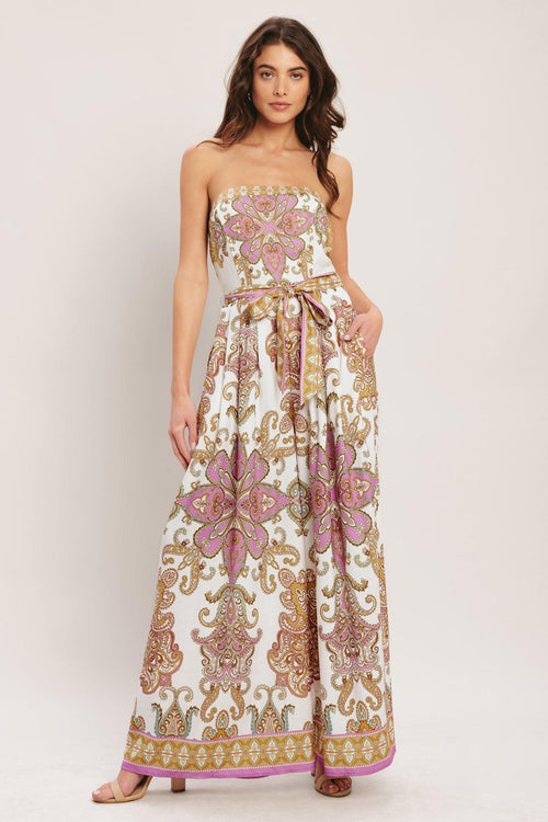 Flying Tomato OFF WHITE/PINK JUMPSUIT
