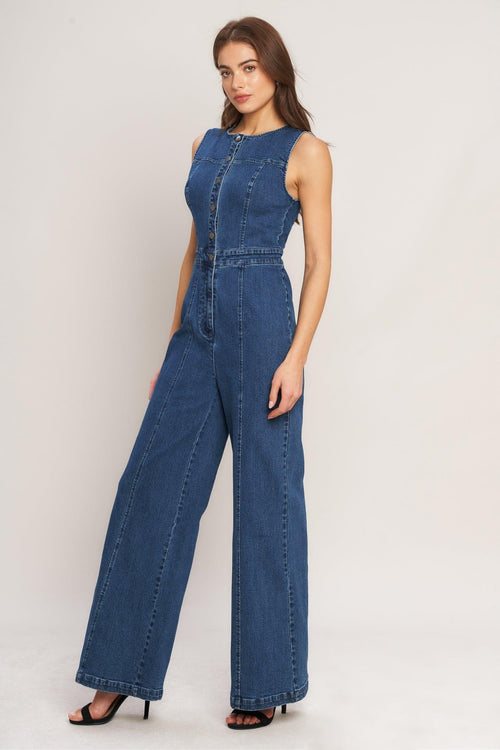 Flying Tomato MEDIUM INDIGO JUMPSUIT