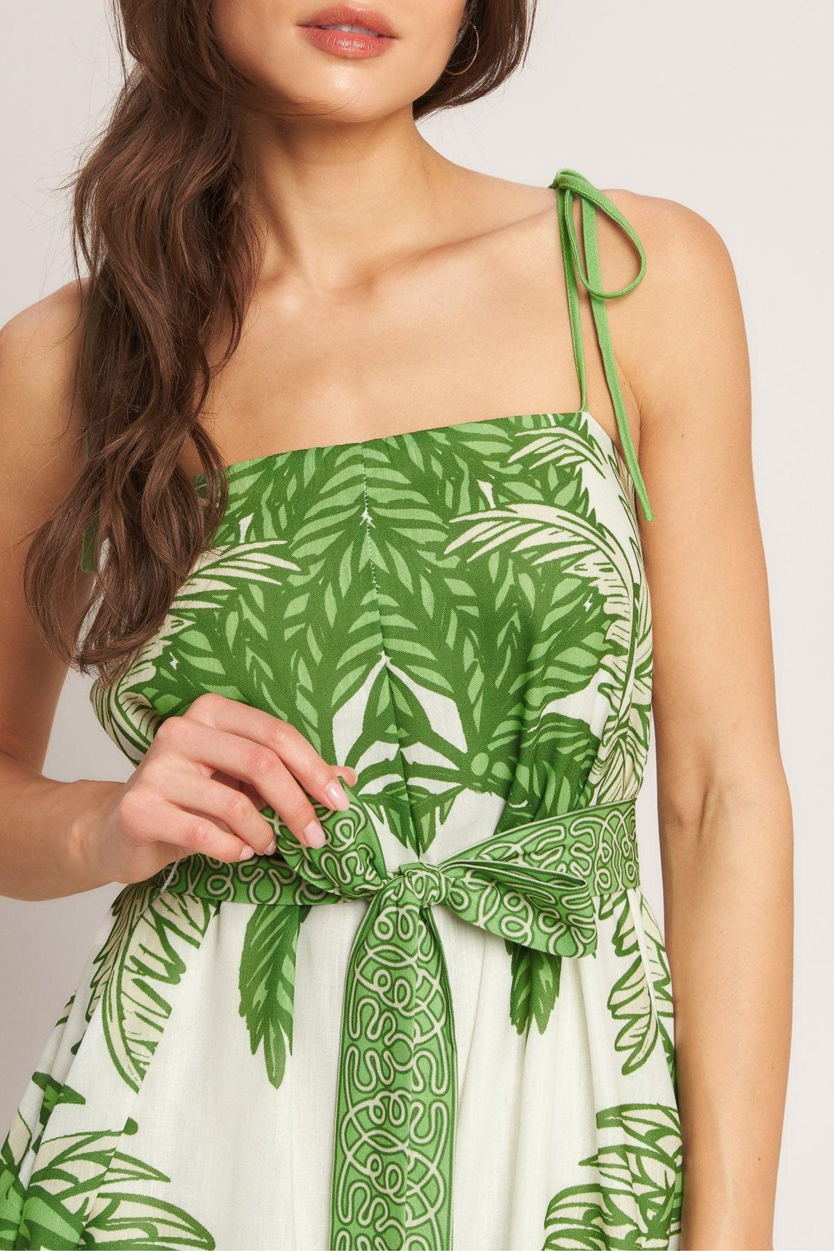 Flying Tomato IVORY GREEN JUMPSUIT