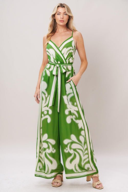 Flying Tomato GREEN/IVORY JUMPSUIT