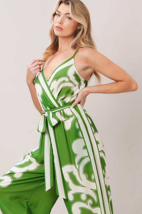 Flying Tomato GREEN/IVORY JUMPSUIT