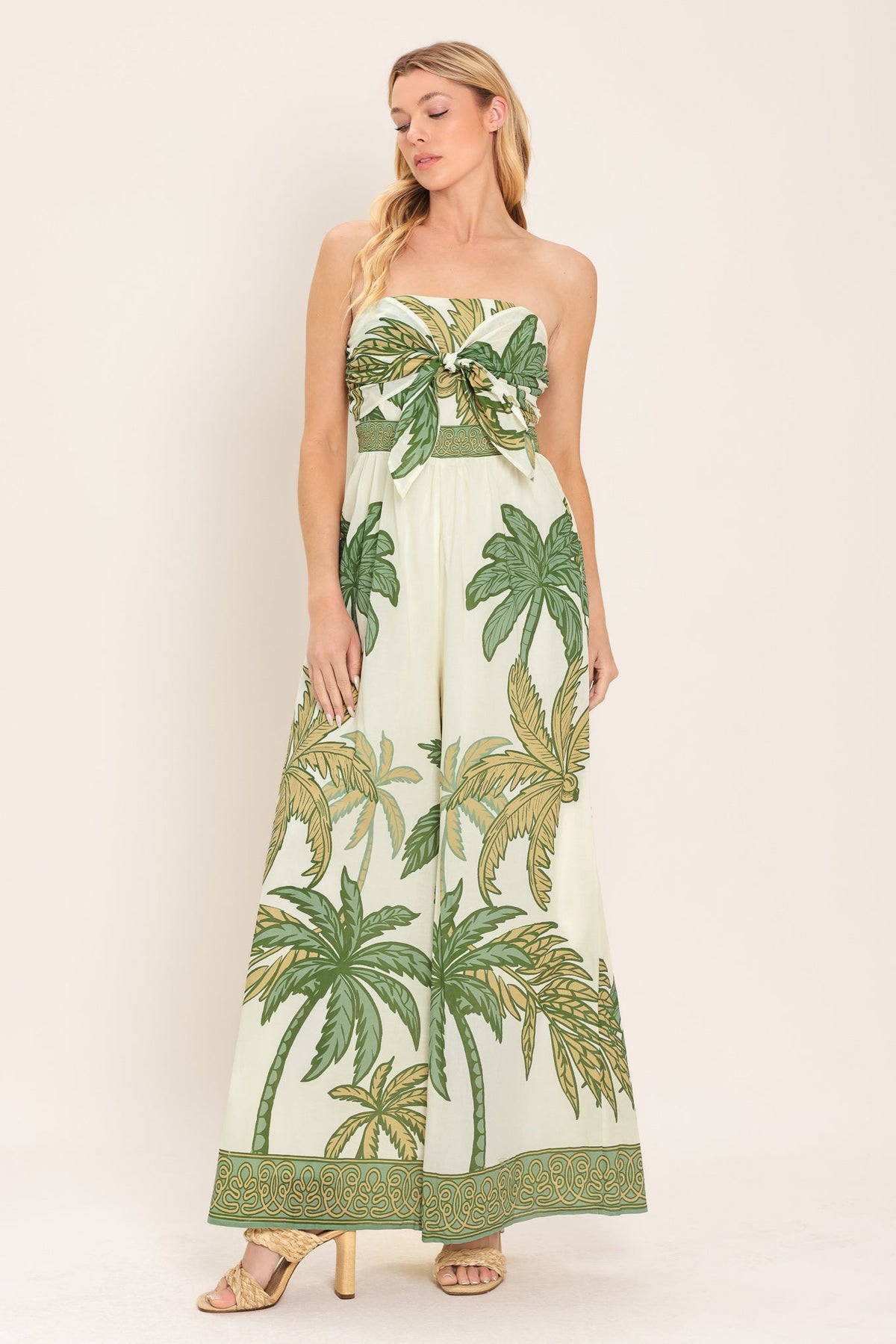 Flying Tomato IVORY OLIVE JUMPSUIT