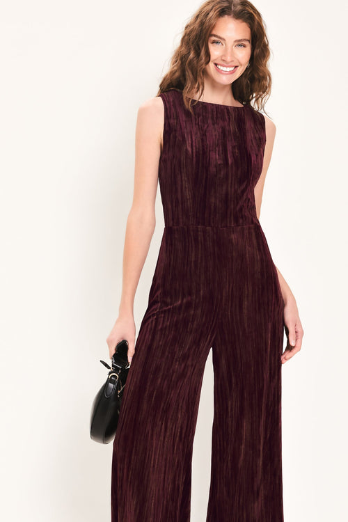 Flying Tomato BURGUNDY JUMPSUIT
