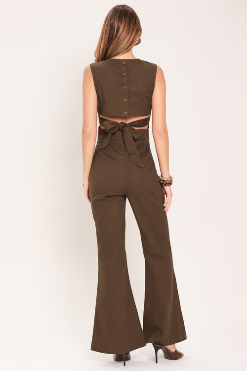Flying Tomato BROWN JUMPSUIT