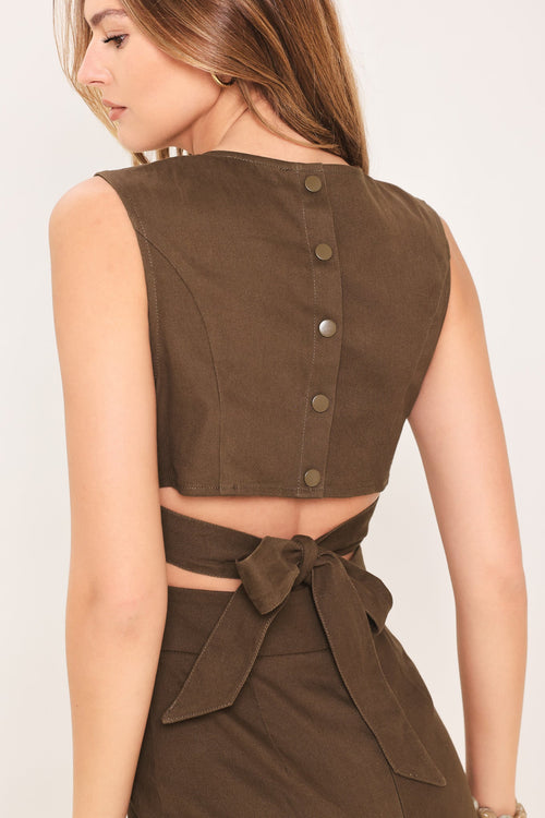 Flying Tomato BROWN JUMPSUIT
