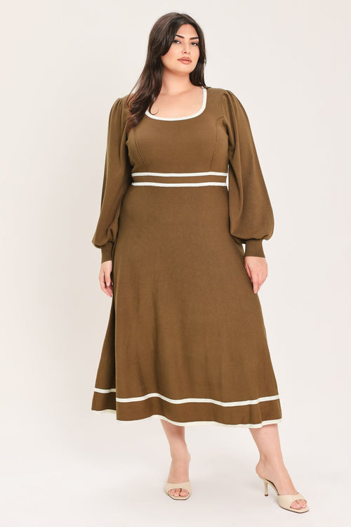 Flying Tomato BROWN DRESSES
