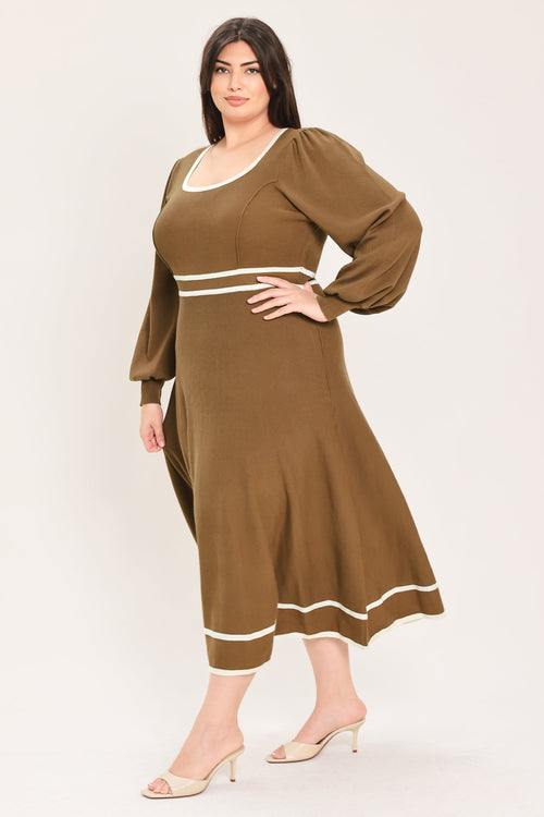 Flying Tomato BROWN DRESSES