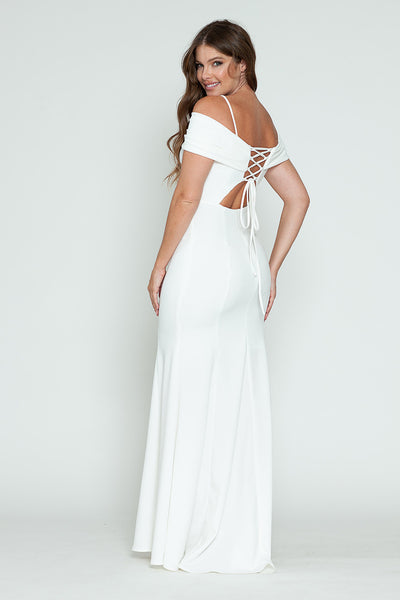 Vestido de novia de corte sirena con hombros descubiertos de Lenovia 5317