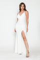 Wedding Dress V-Neck Ruched Fitted Engagement Gown By Lenovia 5310