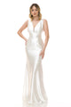 Wedding Dress Deep V-Neck Sleeveless Mermaid Gown By Lenovia 5248
