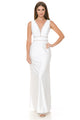 Engagement Dress Deep V-Neck A-Line Embellished Gown By Lenovia 5254