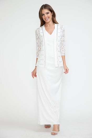 Bridal Dress Slit Jacket Ruched A-Line Wedding Gown By Lenovia 5293