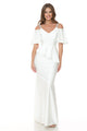 Wedding Dress V-Neck Ruffled Sleeve Engagement Gown By Lenovia 5282