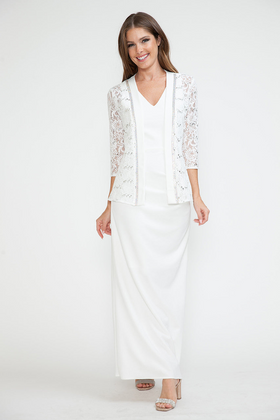 Bridal Dress Slit Jacket Ruched A-Line Wedding Gown By Lenovia 5293