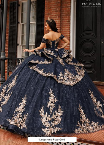 Rachel Allan DEEP RED Glitter Tulle, Beaded Floral Appliqué Ball Gown Ball Gowns