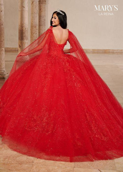 Sweetheart 3D Floral Strap Lace Appliqué Glitter Tulle Ball Gown by Rachel Allan MQ2148