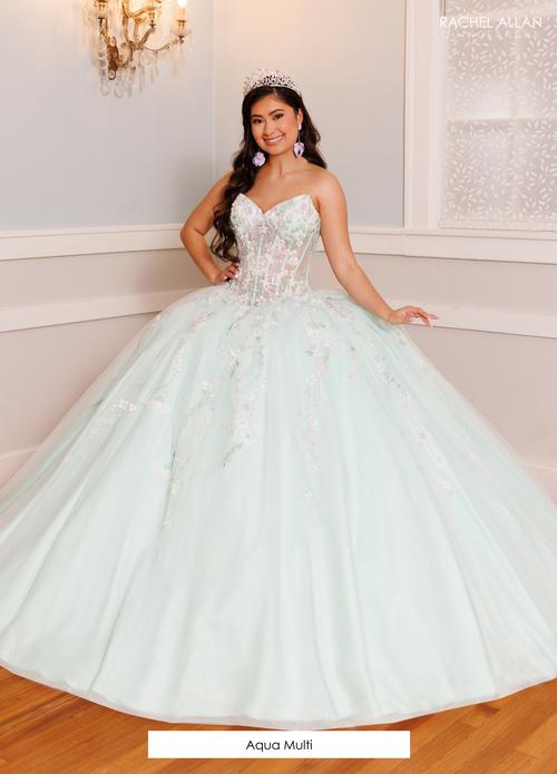 corset princess dress Quinceañera Ball Gown by Rachel Allan RQ9000