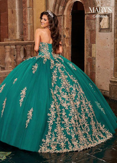 Off Shoulder Beaded Embroidery Appliqué Tulle Ball Gown with Bolero by Rachel Allan MQ1080