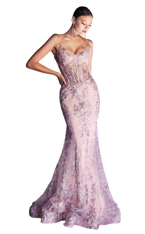 Vestido de fiesta Ladivine con corsé, corte sirena, largo, formal, de noche, J810 - Nueva colección