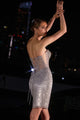 Ladivine J879 Strapless Glitter Cocktail Gown