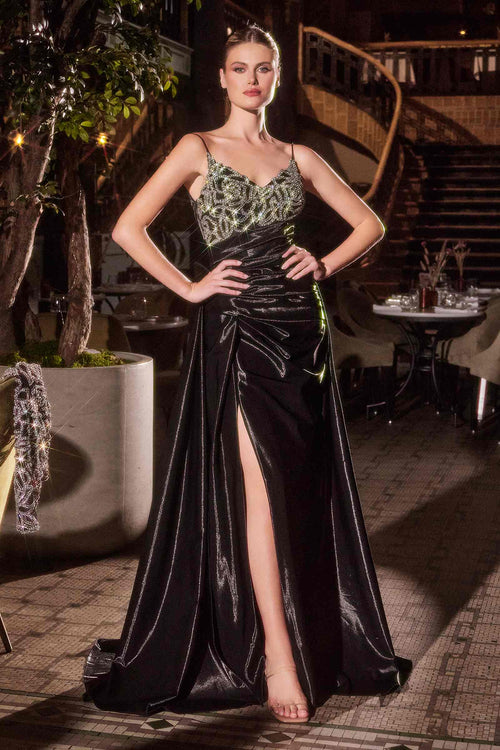 Elegant Black Mother of the Bride Gown with Removable Jacket