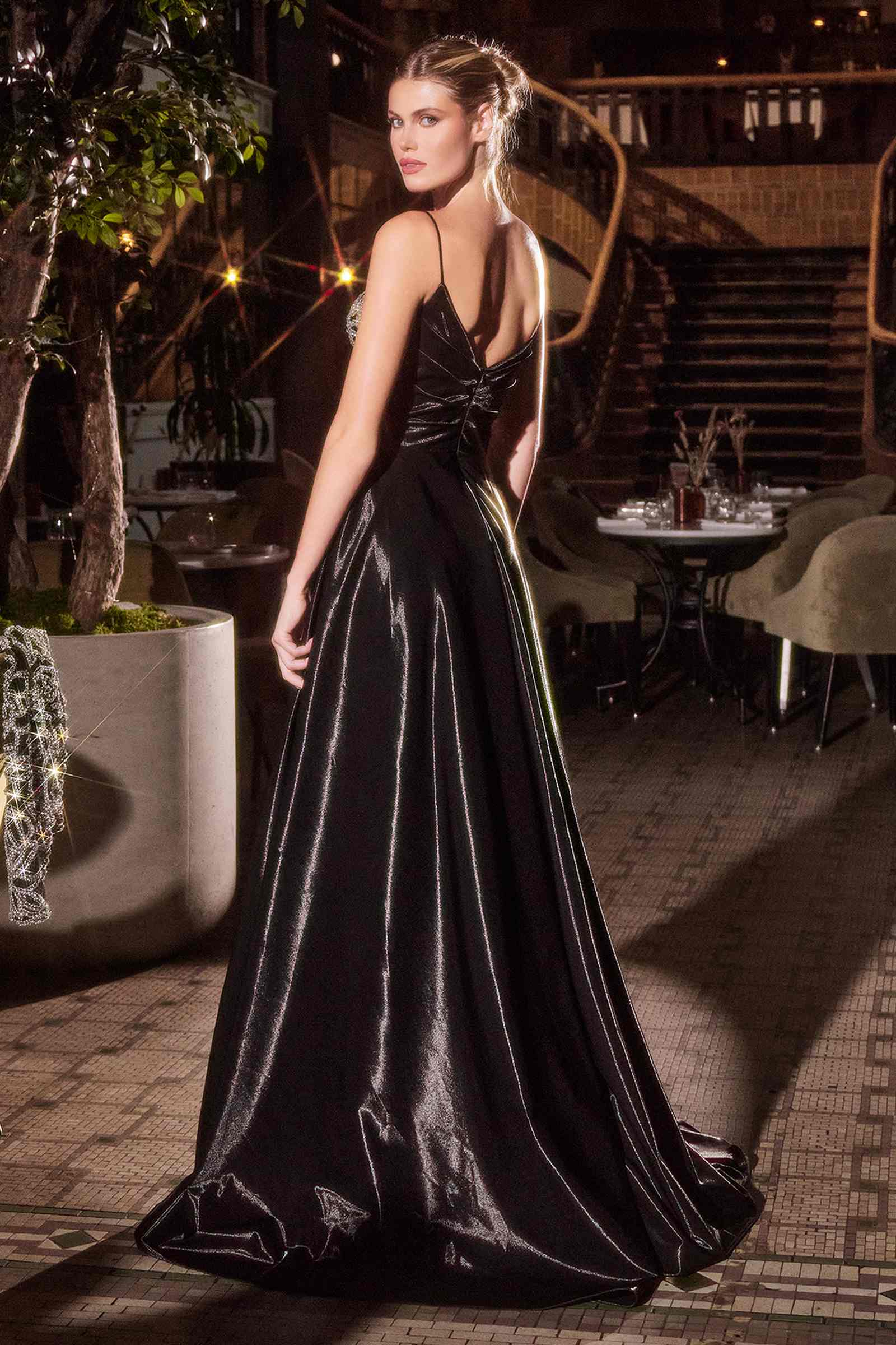 Elegant Black Mother of the Bride Gown with Removable Jacket