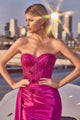Ladivine J884 Strapless Satin Evening Gown