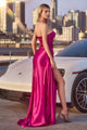 Ladivine J884 Strapless Satin Evening Gown