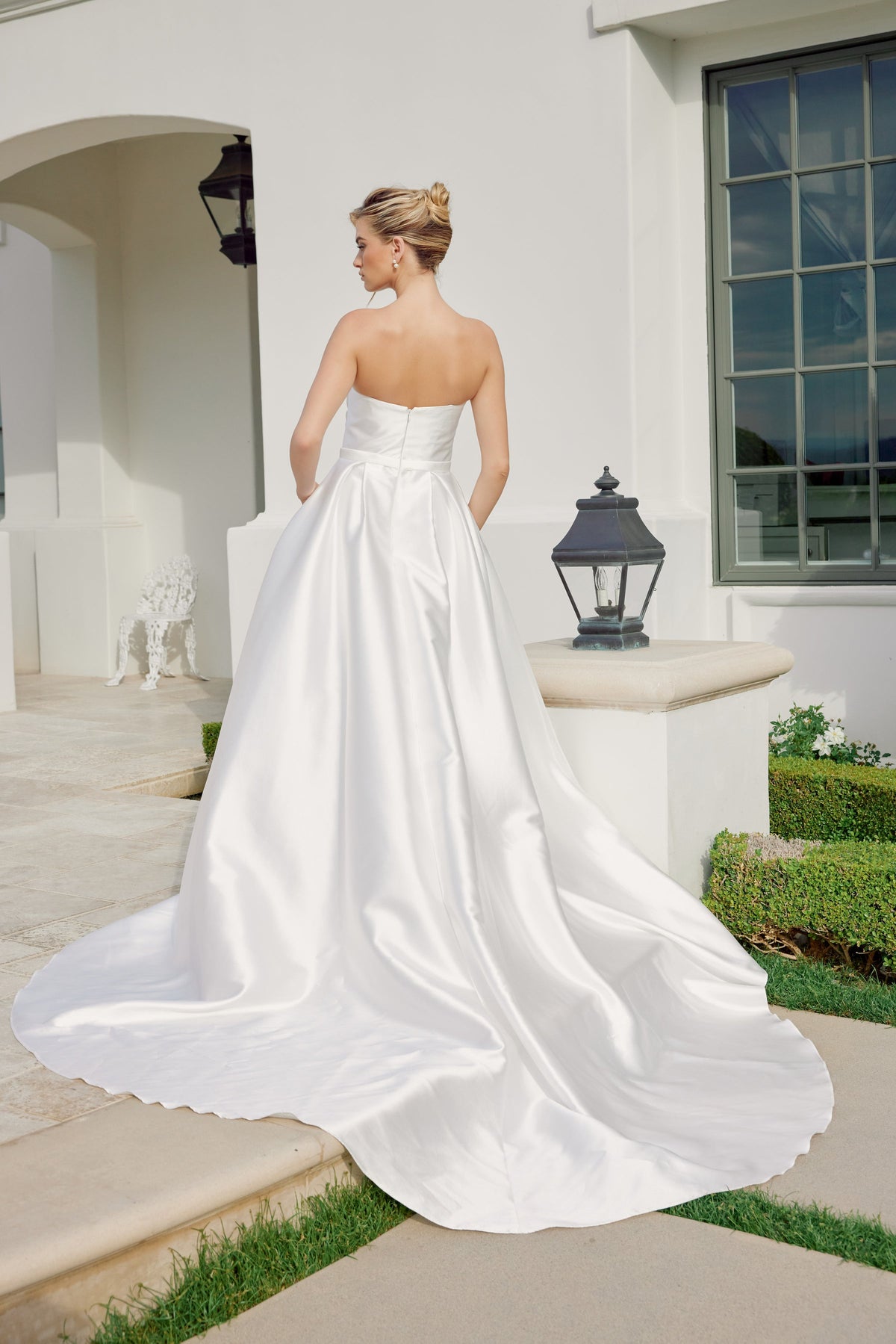 Nox Anabel JE1075 Strapless A-Line Long Wedding Dress with Train