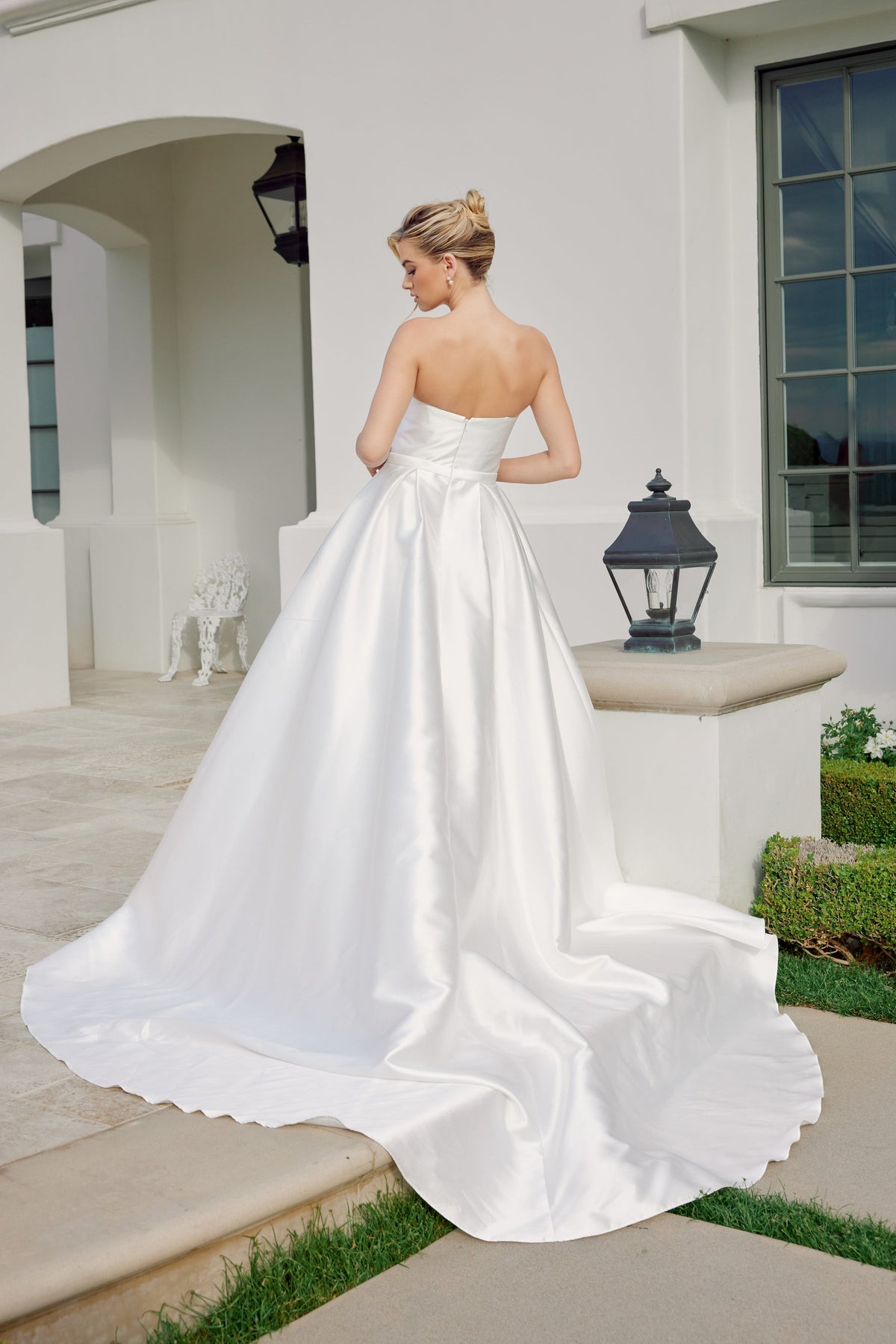 Nox Anabel JE1075 Strapless A-Line Long Wedding Dress with Train