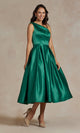 Nox Anabel JE931 Simple One-Shoulder Tea-Length Dress