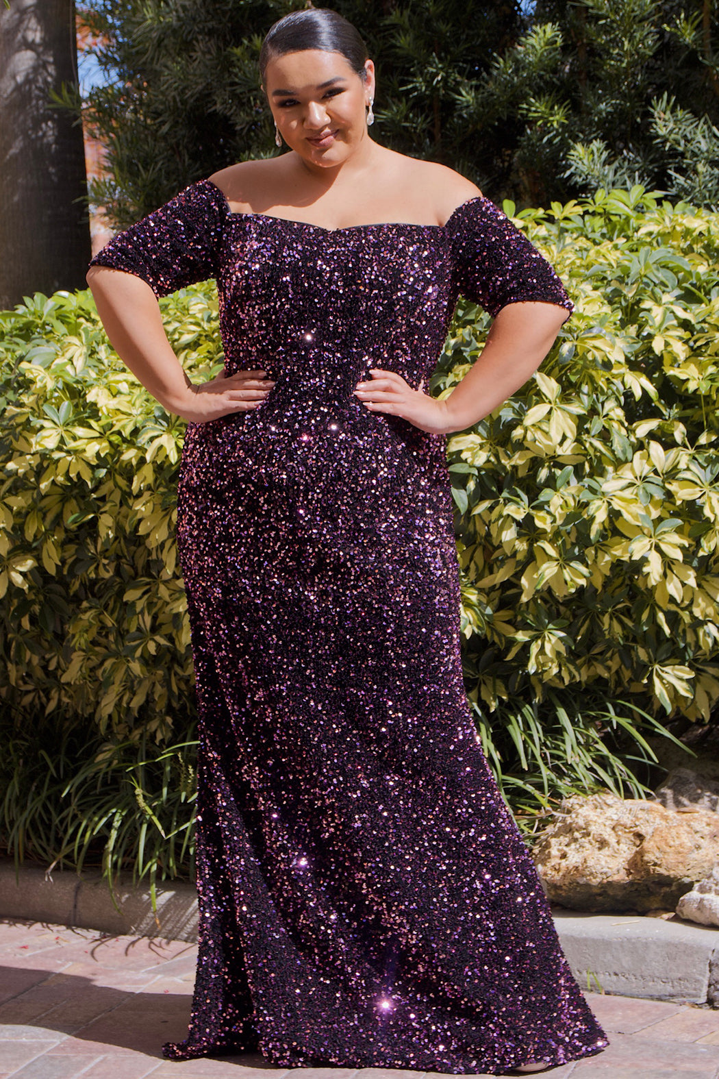 Sydney's Closet Pink Plum Evening Dress