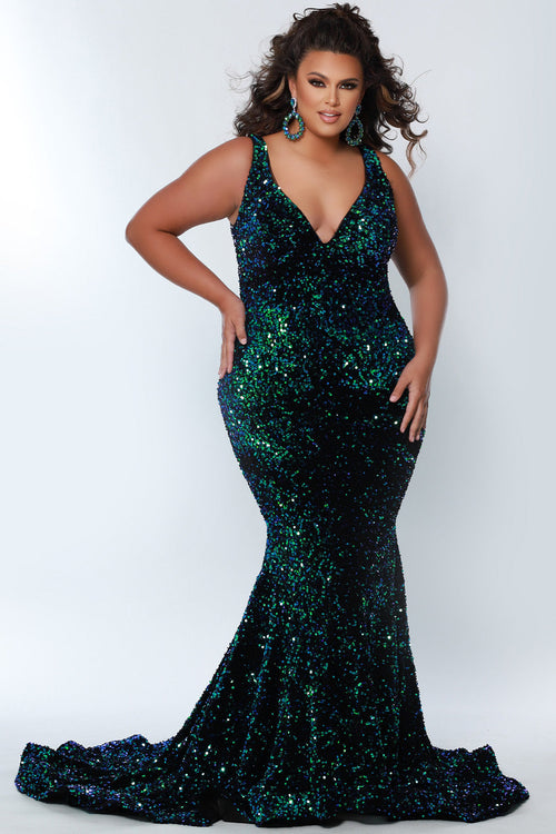 Sydney's Closet Peacock Evening Dress