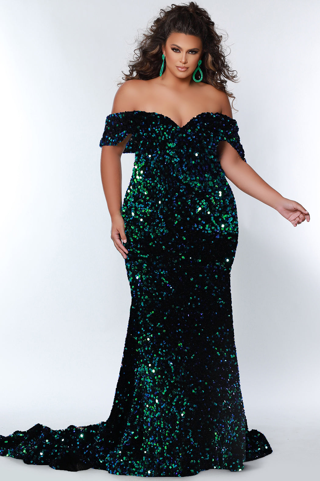 Sydney's Closet Peacock Evening Dress