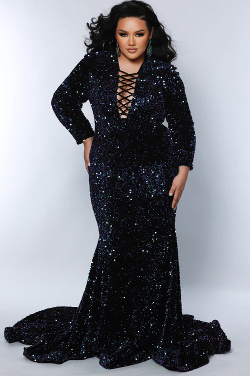 Sydney's Closet Kaleidoscope Evening Dress