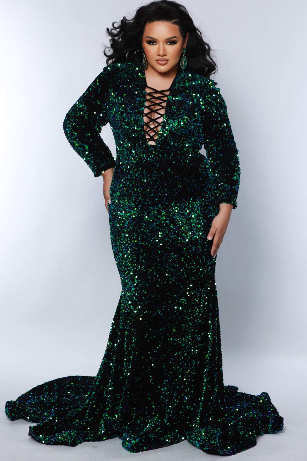 Sydney's Closet Peacock Evening Dress