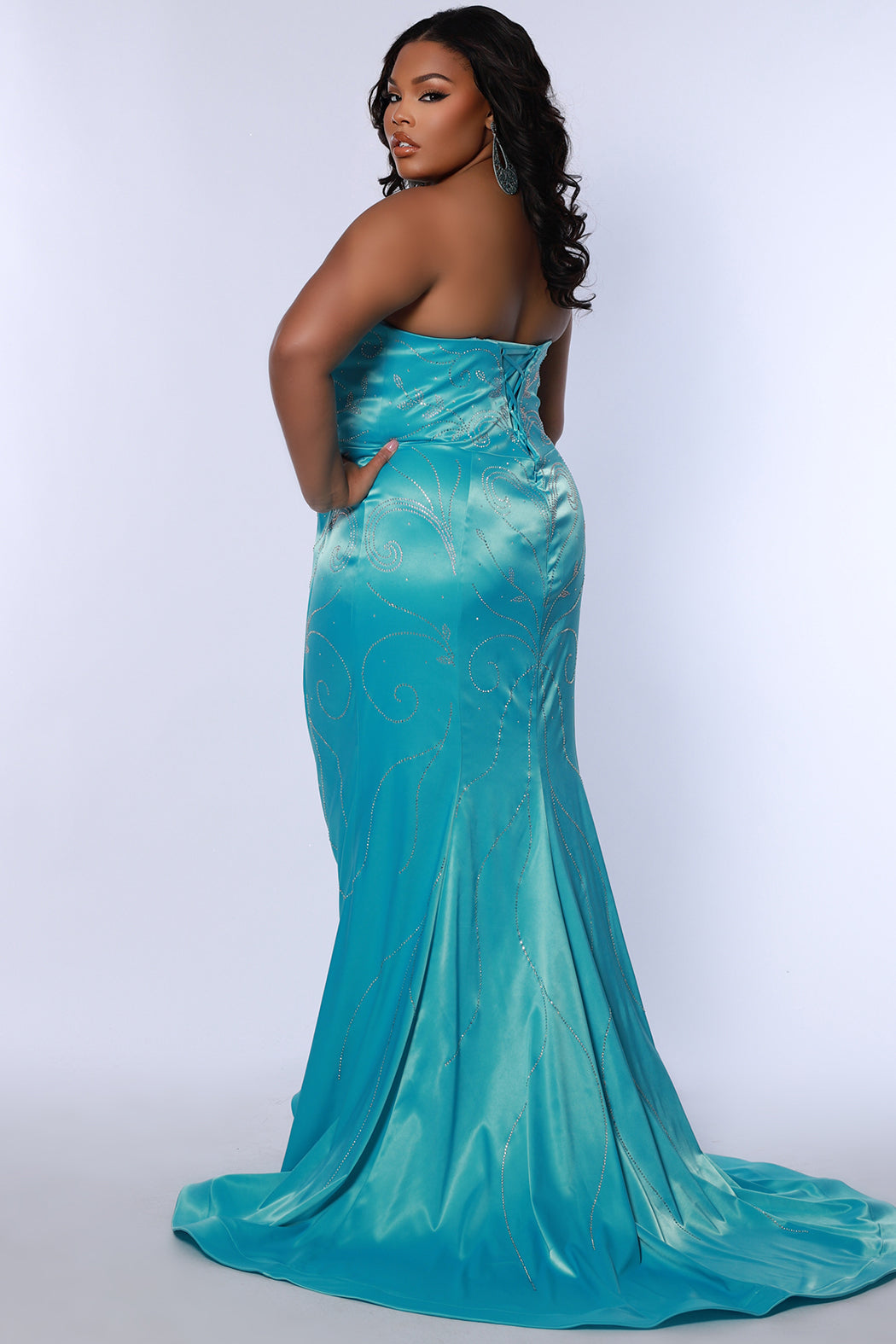 Sydney's Closet Aqua Prom Dress