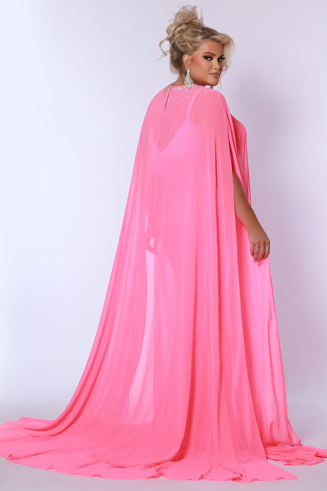 Sydney's Closet Hot Pink Evening Dress