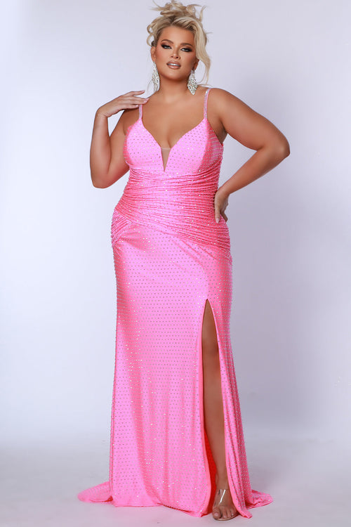 Sydney's Closet Hot Pink Evening Dress
