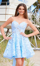 Nox Anabel JQ1017 Strapless Short Lace Prom Dress