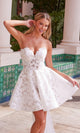 Vestido de fiesta corto de encaje sin tirantes Nox Anabel JQ1017