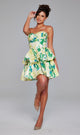 Vestido corto sin tirantes de JVN by Jovani JVN37057