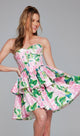 Vestido corto sin tirantes de JVN by Jovani JVN37057