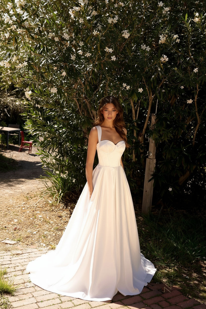 Nox Anabel JW981 Sweetheart A-Line Long Wedding Dress