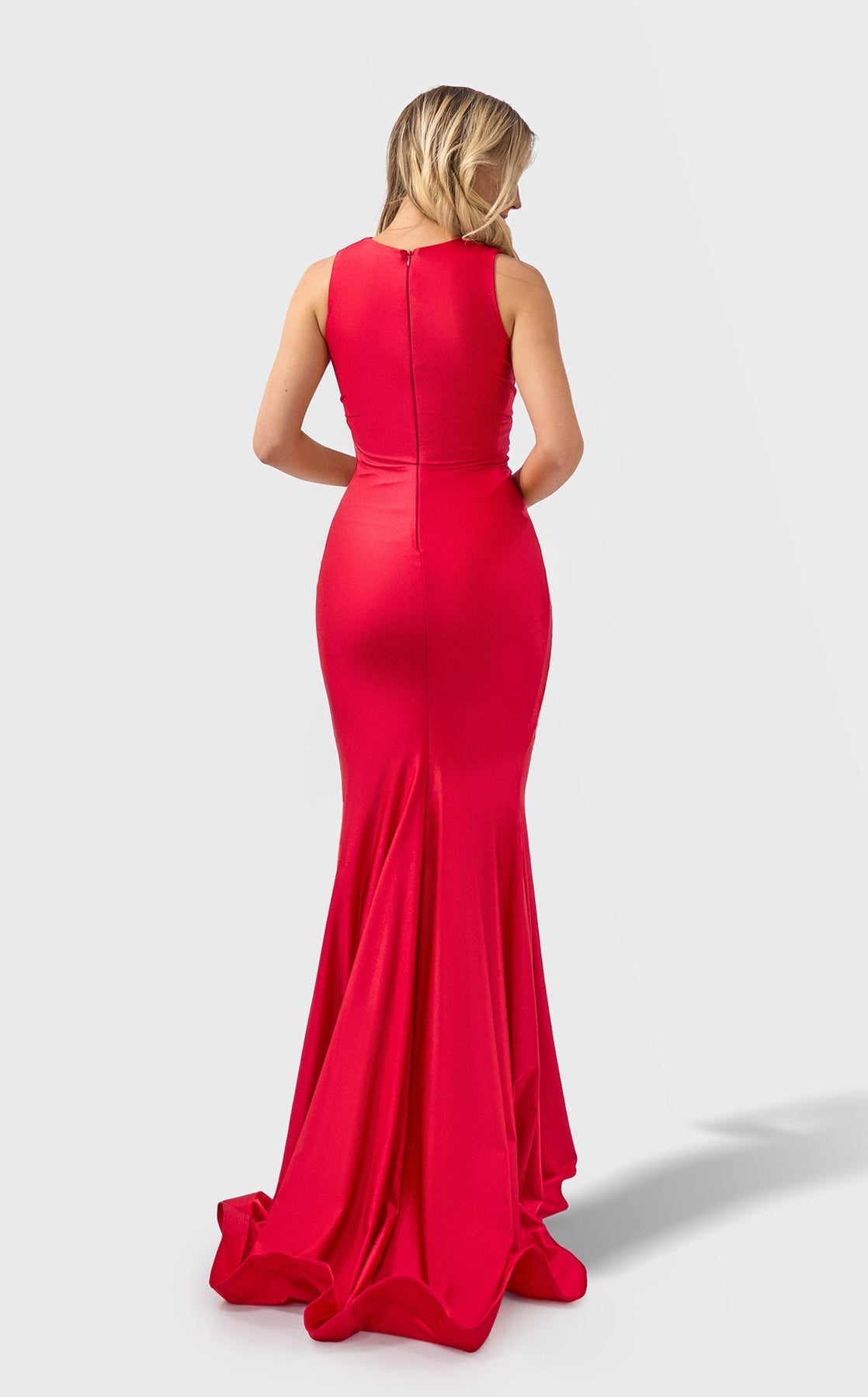 Jessica Angel JA2660 Deep V-Neck Fitted Slit Formal Floor-Length Dress