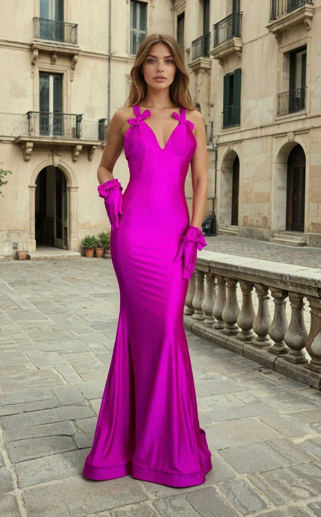 Prom Dresses Long Fitted Formal Prom Dress Fuchsia